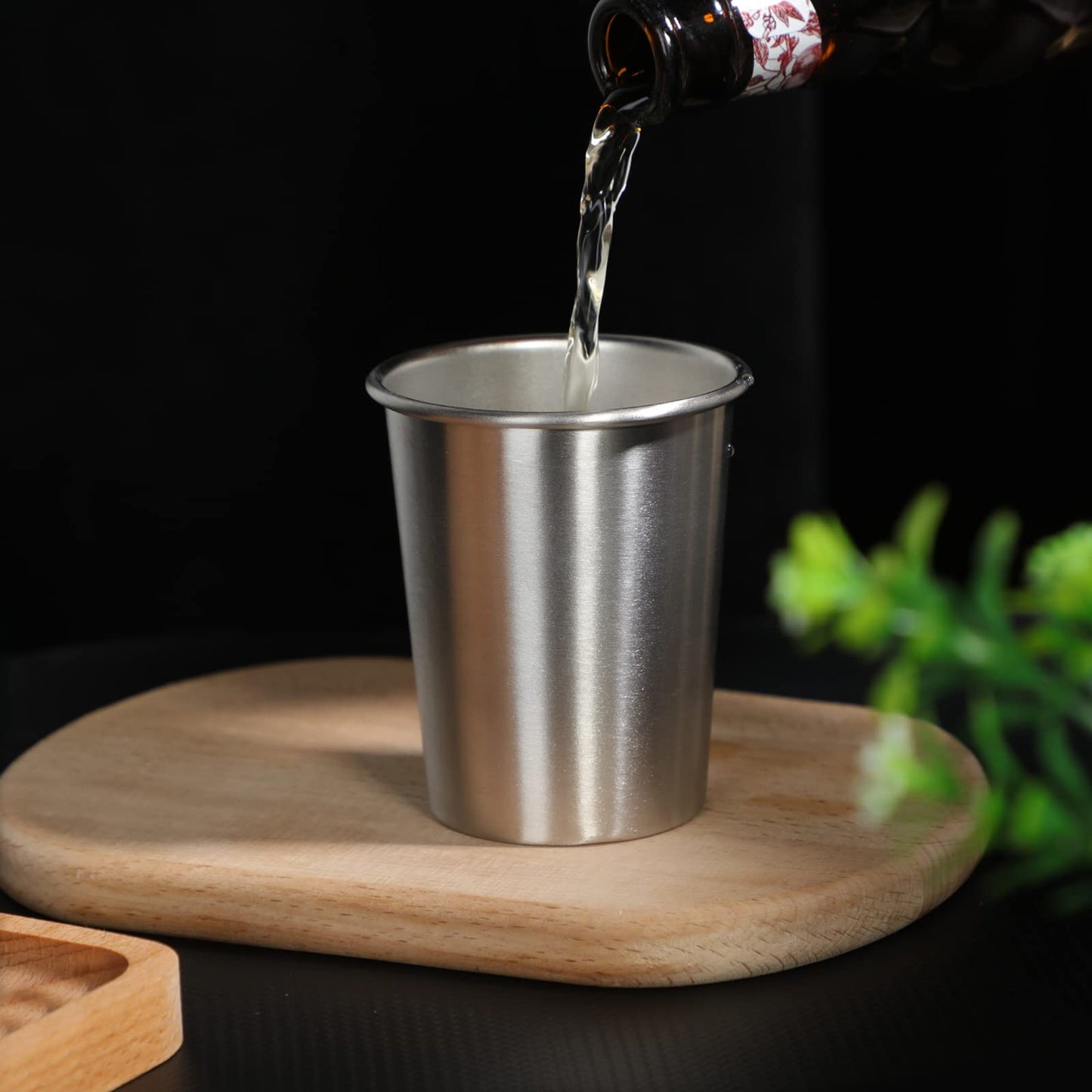Honeydak 20 Pieces 8 oz Stainless Steel Pint Cups Unbreakable Stackable Metal Mint Julep Cups Reusable Shatterproof Drinking Glasses for Kids Adults Travel Camping Outdoor Home Bar Restaurant
