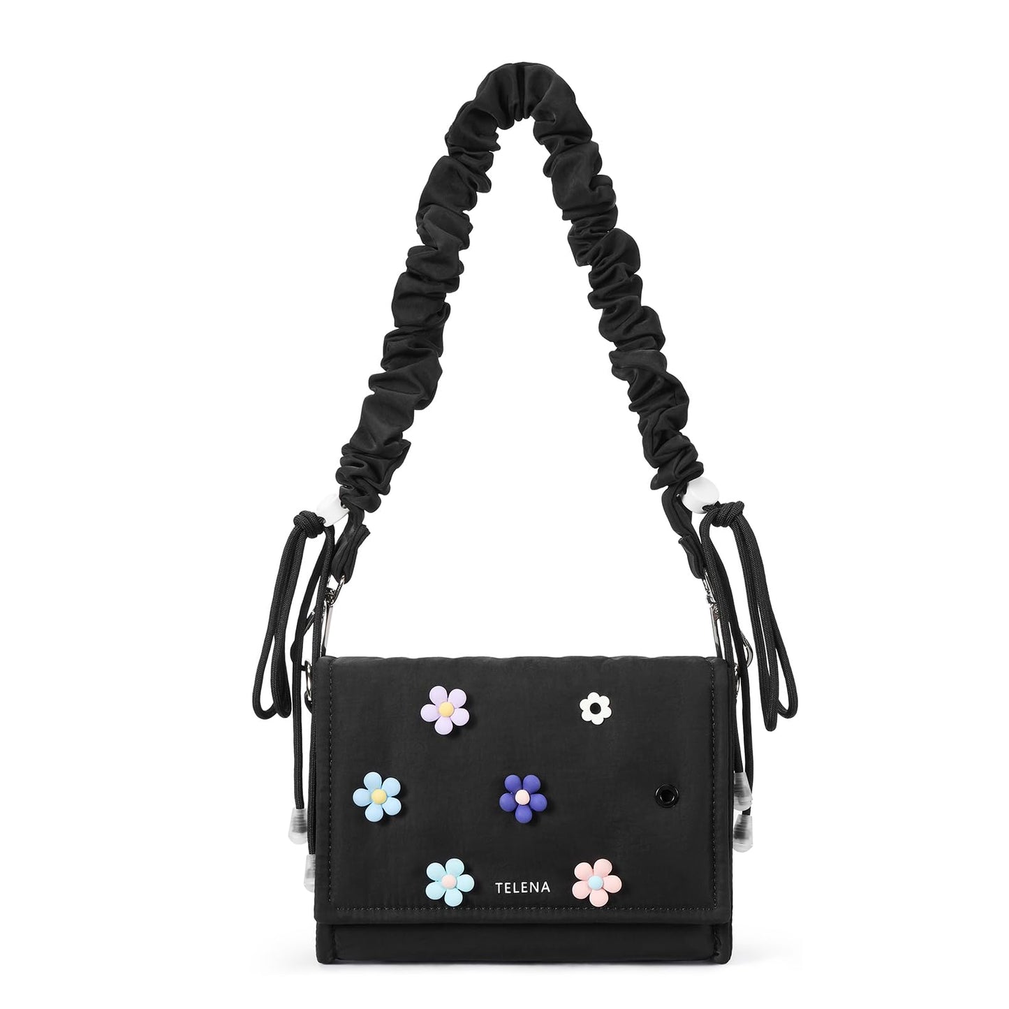 Telena Crossbody Bags for Women Cross Body Purse with Guitar Strap Lightweight Puffer Shoulder Bag for Travel