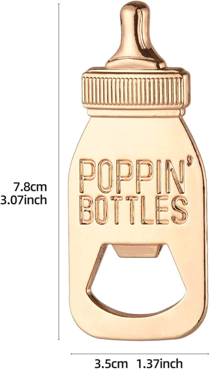 12 packaging 12pcs pcs Baby Shower Return Gifts for Guest Supplies Poppin Baby Bottle Shaped Bottle Opener
