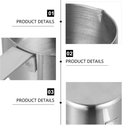 Hemoton Mini Sauce Pan, Stainless Steel Butter Warmer Pot, Milk Warmer, Chocolate Melting Pot, 80ml