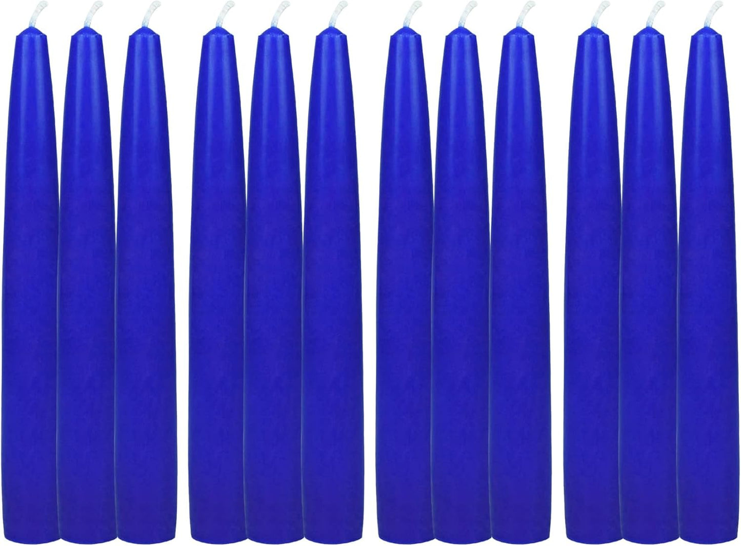 Zest Candle 12-Piece Taper Candles, 6-Inch, Blue