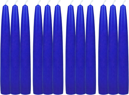 Zest Candle 12-Piece Taper Candles, 6-Inch, Blue