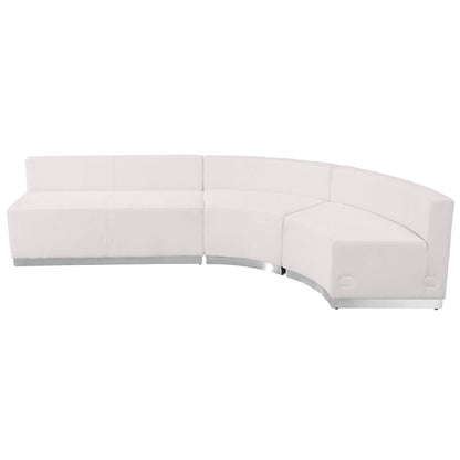 Flash Furniture HERCULES Alon Series White LeatherSoft Reception Configuration, 3 Pieces