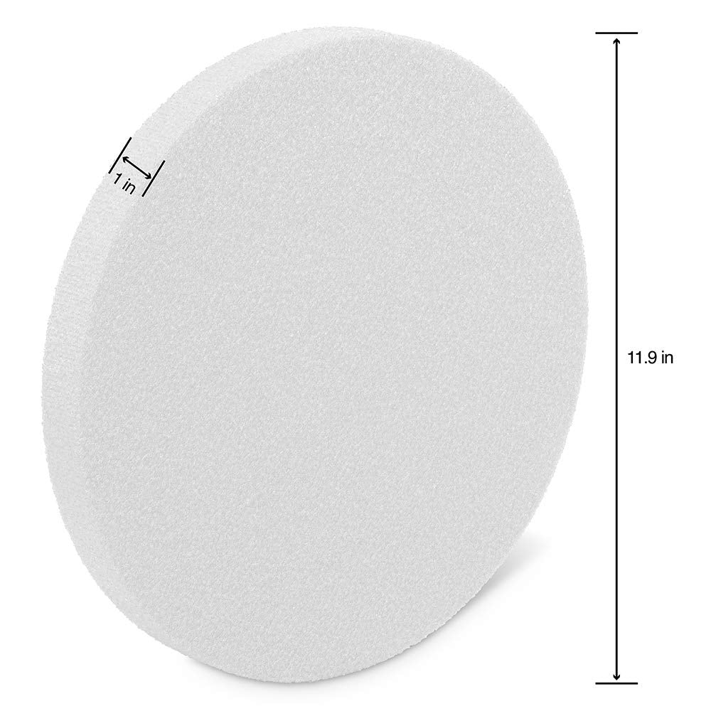 FloraCraft CraftFōM Disc 1 Inch x 11.9 Inch White