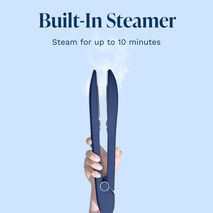 Nori Press Travel Steam Iron - Handheld Iron With Optional Steam Feature - No Ironing Board Required - Easy to Use w/ 6 Fabric Settings - Removes Wrinkles - User Manual Included - Navy