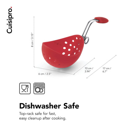 Browne & Co Cuisipro Egg Silicone Poacher Set of 2, Red