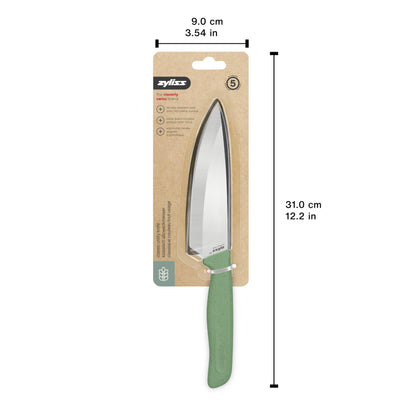 Zyliss Classic Utility Knife with Stainless Steel 15° Hollow-Ground Blade, Ergonomic Wheat Straw Handle, Finger Guard & Blade Cover, Dishwasher Safe Kitchen Knife