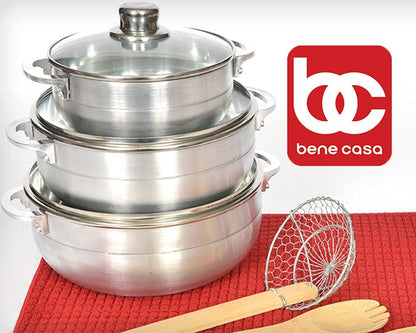 Bene Casa Fine Filter Aluminum Oil Strainer and Dispenser (1 Quart), Dishwasher Safe with Stay-tight Lid