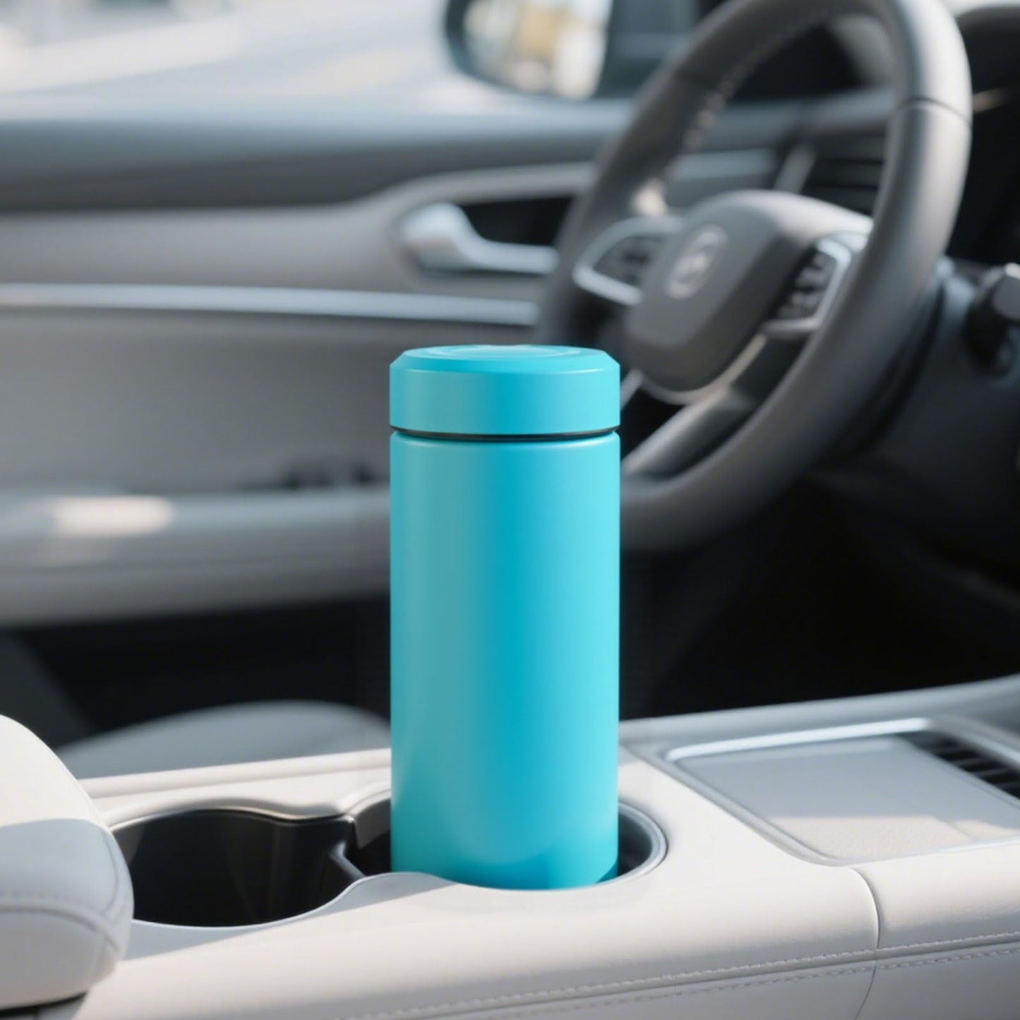 PARACITY Insulated Water Bottle, 17 oz Stainless Steel Water Bottles for Double Wall Vacuum Hot Drinks, Metal Water Bottle Keeps Hot for 12 Hrs, Cold for 24 Hrs, for Coffee, Tea (light blue)