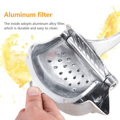 Manual Fruit Press Juicer, Heavy Duty Single Press Lemon Squeezer Premium Quality Metal Aluminum Alloy Hand Juicer Fruit Squeezer for Lemon, Orange, Grape1 Pack