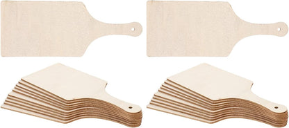 TEHAUX 20pcs Mini Wood Cutting Board Set, 23x9cm Blank Chopping Boards for DIY Craft