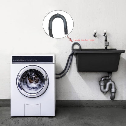 Washing Machine Drain Hose, Drain Extension Kit with White Extension, Two Hose Clamps, U-Shaped Fixed Hook (6.5FT)