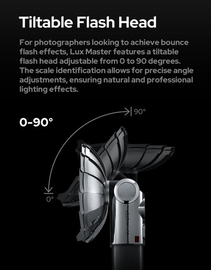 Godox Lux Master Retro Camera Flash, 2.4G Wireless TTL HSS Flash with Full-Color Touchscreen, GN25, Built-in 2980mAh Battery, Retro Style Strobe for Canon Nikon Sony Fuji Olympus Leica Pentax Camera