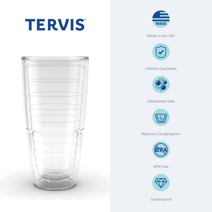 Tervis Gerbera Daisies Double Walled Insulated Tumbler, 24oz, Made in USA, Keeps Drinks Cold & Hot