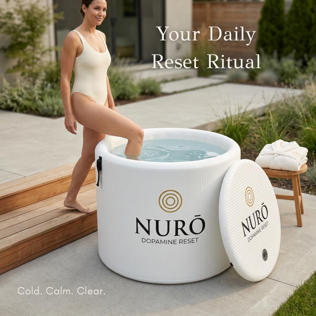 NURŌ Cold Plunge Tub | Luxury Ice Bath for Recovery, Energy & Focus | White