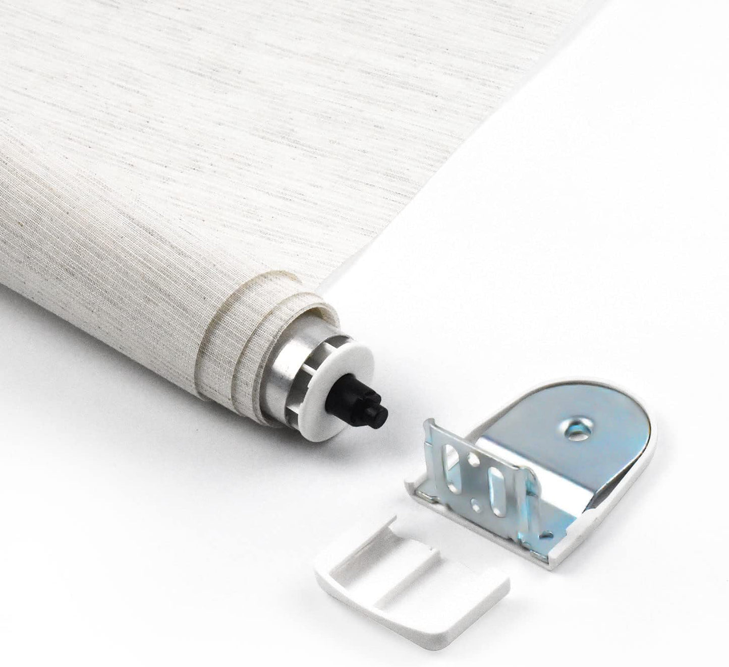1-1/8" Roller Blind Repair Kit - Replacement Brackets Parts for 28mm Round Roller Shade Tubes, 1 Pair, White