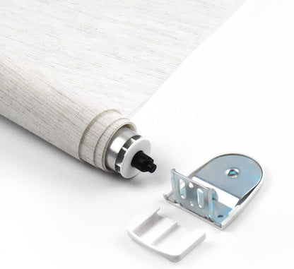 1-1/8" Roller Blind Repair Kit - Replacement Brackets Parts for 28mm Round Roller Shade Tubes, 1 Pair, White