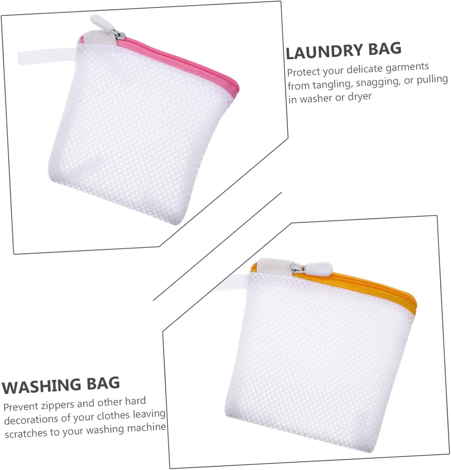Zerodeko 6pcs Laundry Bag Set, Fine Mesh Washing Bags for Underwear, Bras, Travel Wash Bag with Zipper