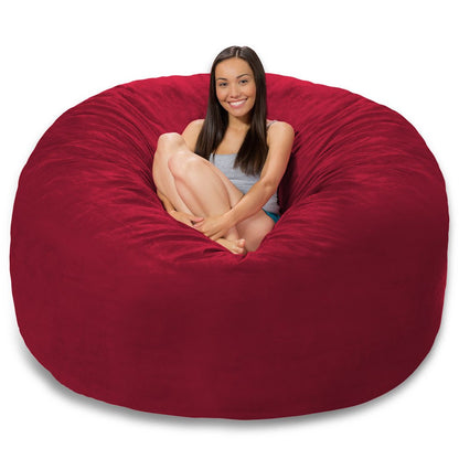 Comfy Sacks Memory Foam Bean Bag Chair, Cinnabar Micro Suede