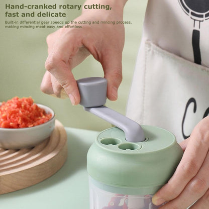 Baby Food Grinder & Manual Garlic Chopper, Portable Hand Operated Garlic Crusher Garlic Mincing Tool Garlic Masher Handheld Garlic Press for Outdoor Picnics and Home Use
