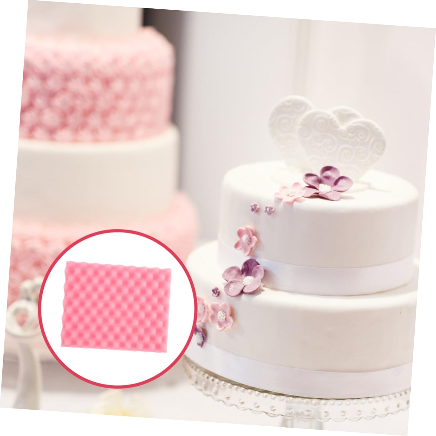 JECOMPRIS 2Pcs Fondant Flower Drying Holders Flexible Sponge Mats for Cake Decorating Tools Non Stick for Gum Paste and Royal Icing Flowers Versatile Drying Pad for Creative