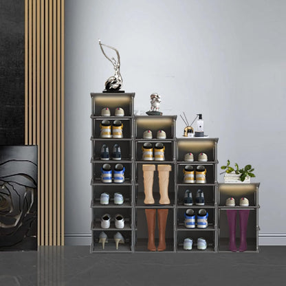 18 Entryway,Hallway,Closet, AFOORD Narrow Shoe Rack Tiers, Tall Skinny Shoe Organizer, Small Space and Vertical Shoe