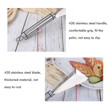 SFNTION Fruit Carving Knife, DIY Platter Decoration Carving Tool For Fruit Vegetable Cutting Knife, Triangular Shape Stainless Steel Food Carving Carving Knife Slicer