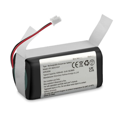 3200mAh RVBAT850 Replacement Battery for Shark Ion R75, AV752, AV751, RV761, R85, RV850, S87,RV700_N, RV720_N, RV851WV, RV871, RV1000S, RV1100VL, RV101AE, UR1000SR Vacuum Cleaners (2-Prong Connector)
