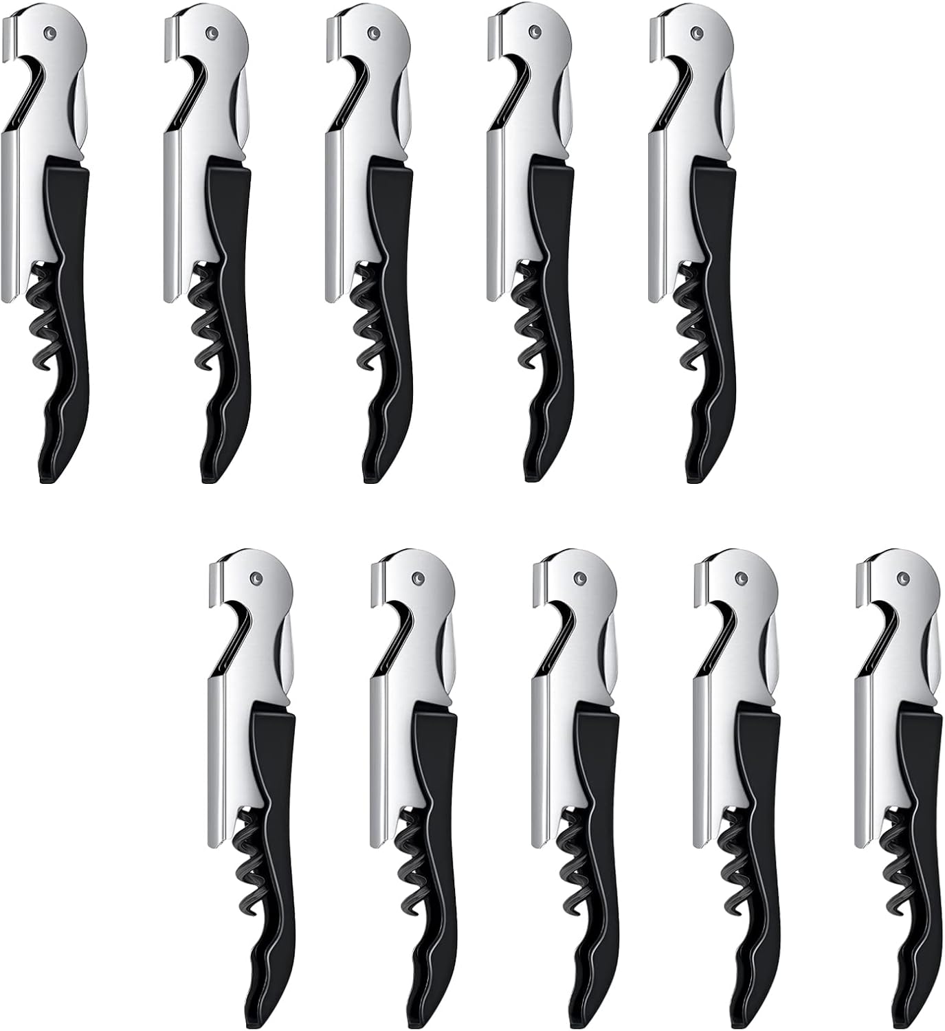 Professional Wine Opener - All-In-One Waiters Corkscrew, Best Choice for Sommeliers, 10 Packs
