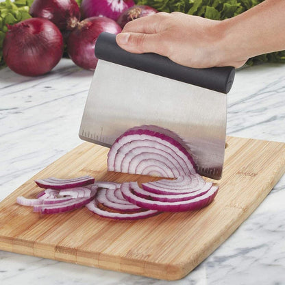 KitchenAid All Purpose Stainless Steel Dough Pastry Scraper/Chopper/Cutter with Measurement Scale, 6-Inch