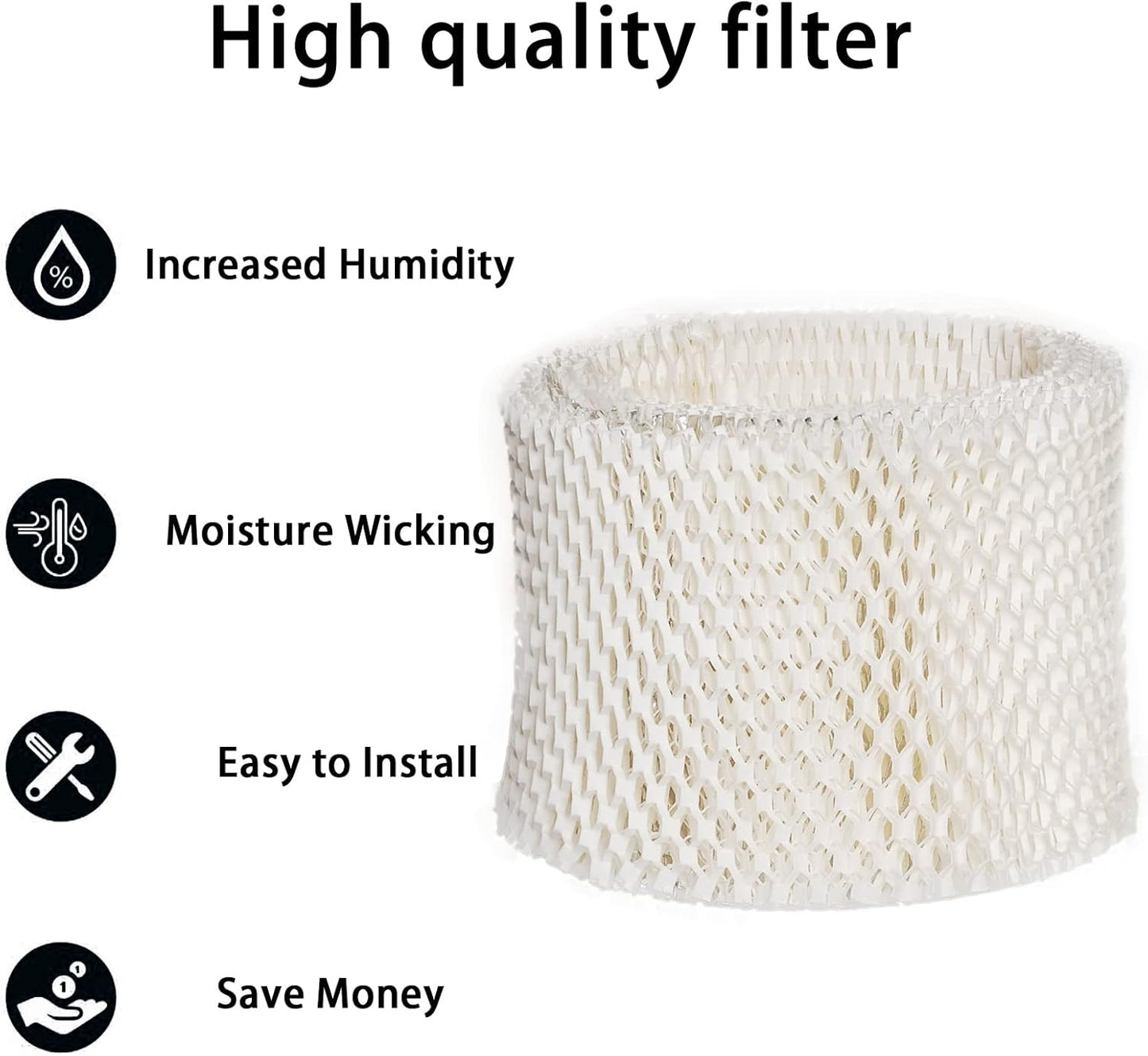 HIFROM 4Pack Replacement Humidifier Wick Filters for Kaz & Vicks 3020 V3100 V3500 V3600 V3800 V3900 Honeywell HCM-300T