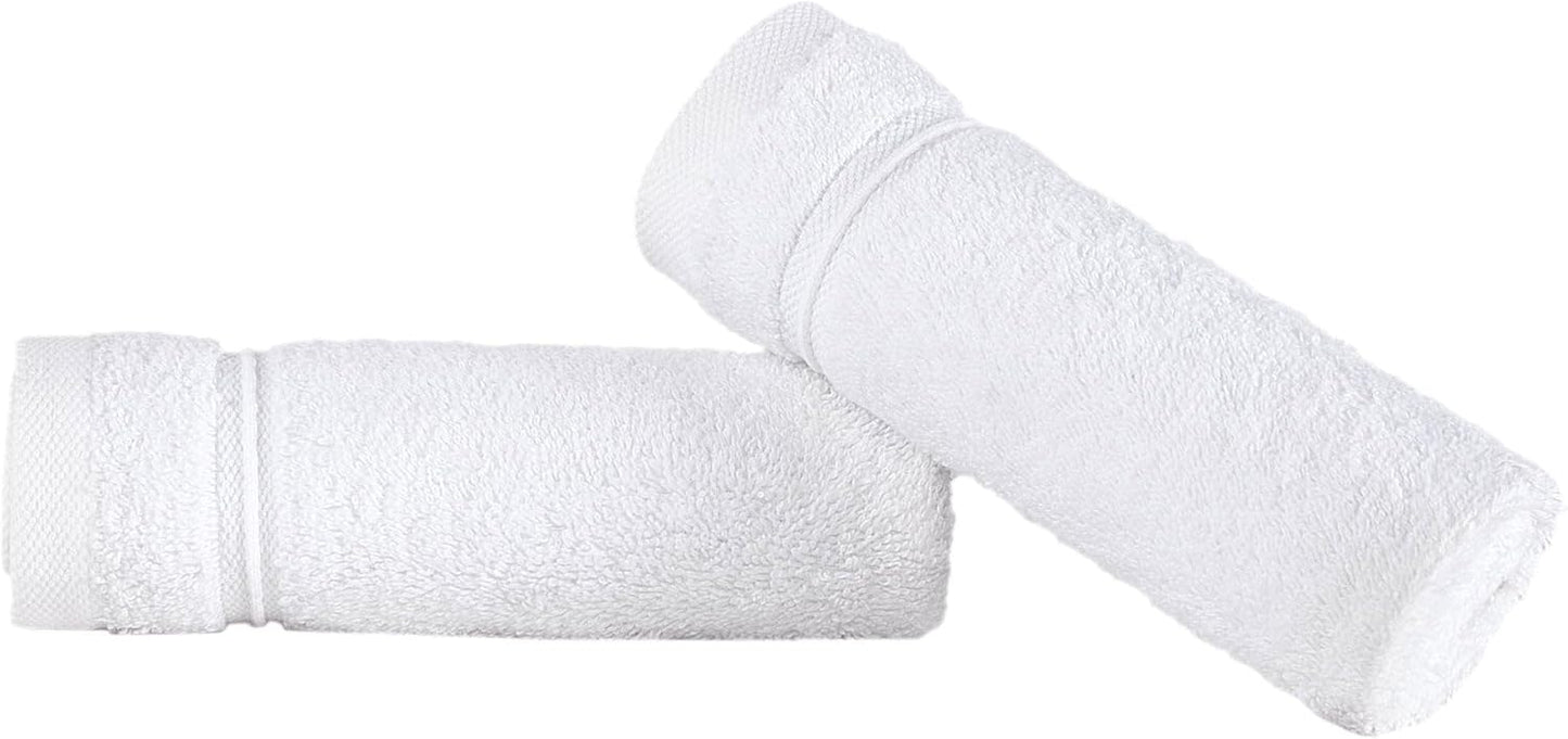 2-Piece Set 100% Qute Home Personalized Custom Washcloths Cotton, Soft & Absorbent Embroidered Name or Monogram Hotel