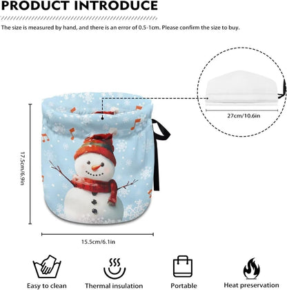 Blue Snowman and Red Music Tea Cosy, Soft Fabric Dustproof Tea Pot Cozies for Home Kitchen