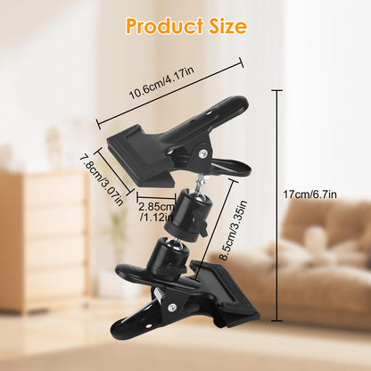 EEEKit Embroidery Hoop Stand for Table, Metal Adjustable 360 Degree Cross Stitch Stand, Portable Table Clamp Embroidery Holder Black