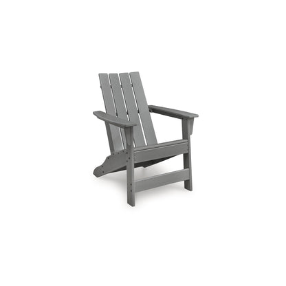 Signature Design by Ashley Lone View Bay Contemporary Outdoor Weather Resistant Adirondack Chair with Arm Rest, Gray
