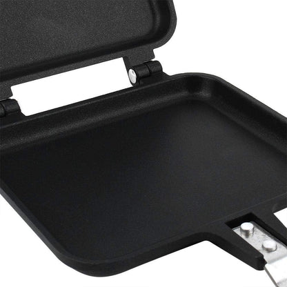 Double-Sided Non-stick Frying Pan, Grill Pan, Waffle Maker for Cake, Toast, Sandwich, Snack Griddle