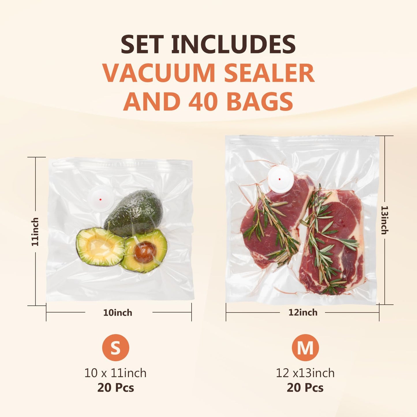 Kayiant Vacuum Sealer For Food (Compact Vacuum Sealers+30 Reusable Vacuum Bags), Powerful Handheld Vacuum Sealer for 10X Preservation & Fresh