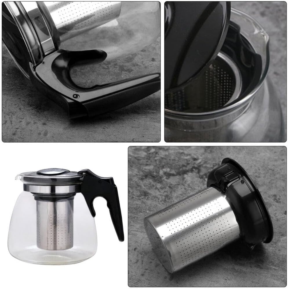 BESTOYARD 33Oz Glass Teapot, Detachable Water Kettle with Infuser for Tea and Iced Coffee Maker