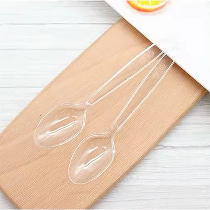 MOACOCK 200 Count Plastic Silverware, Heavy Weight Plastic Forks Spoons Disposable Utensils Cutlery Set for Wedding Party Supplies Everyday Use