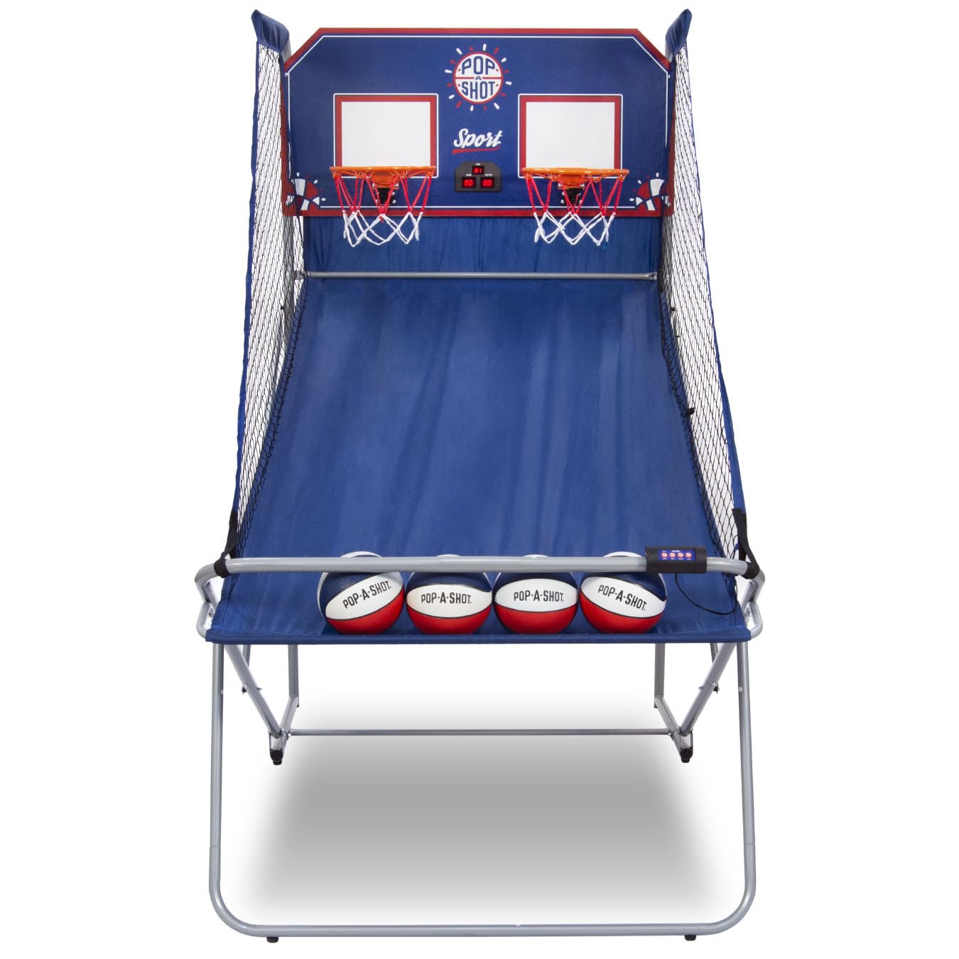 Pop-A-Shot - Dual Shot Sport | Arcade Basketball Game for Home | Paddle Scoring Hoop, 10 Game Modes, 4 Balls | Foldable for Easy Storage | Fun for All Players