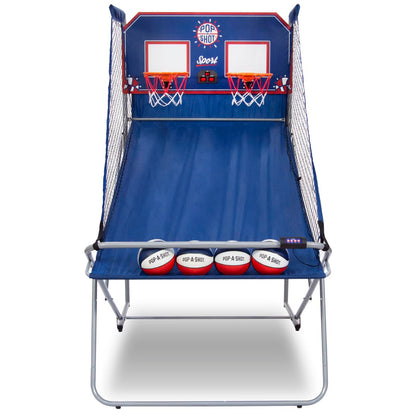 Pop-A-Shot - Dual Shot Sport | Arcade Basketball Game for Home | Paddle Scoring Hoop, 10 Game Modes, 4 Balls | Foldable for Easy Storage | Fun for All Players
