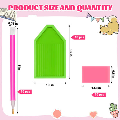 60PCS Diamond Art Painting Tools 5D Diamond Art Wax Accessories with 20 Drill Pen Grip Tray, Diamond Painting Kits for Kids Adults DIY Diamond Painting Crafts