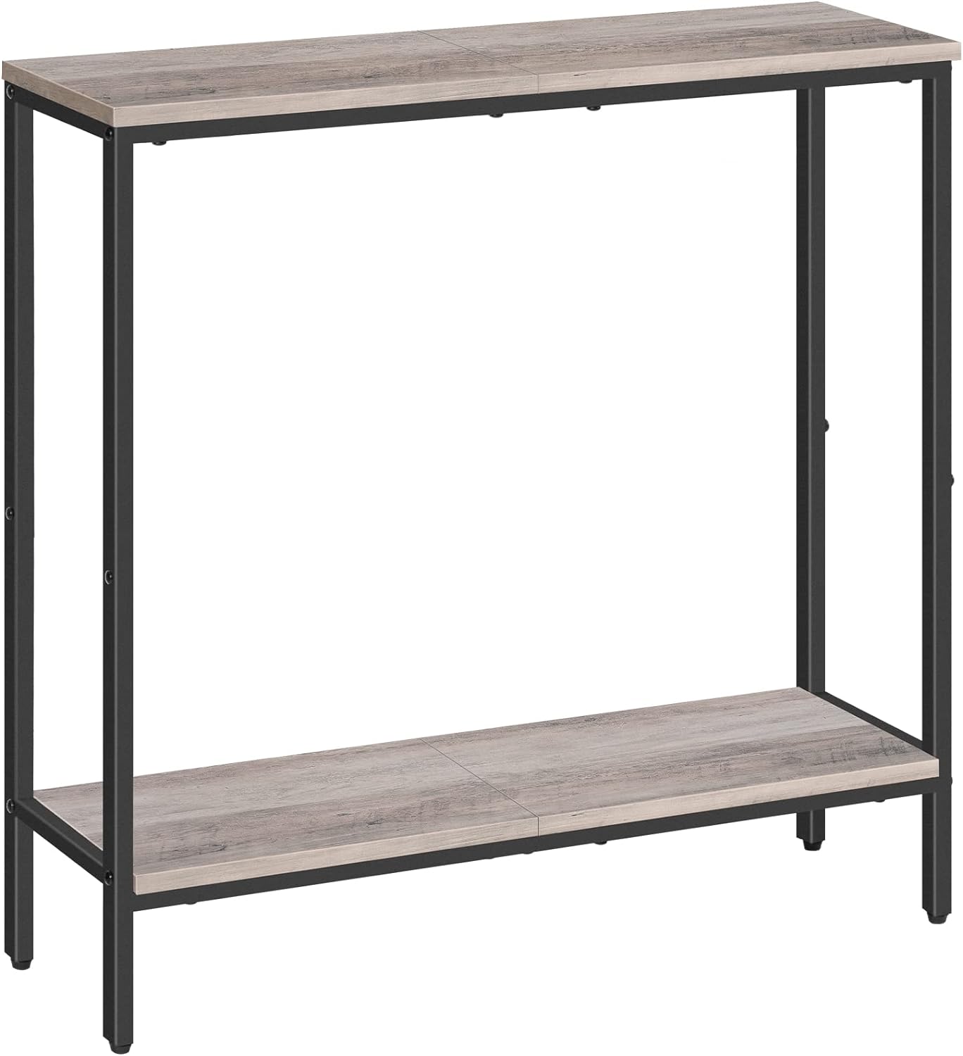 29.5" 2-Tier 8.7" BG22XG01 HOOBRO L Narrow Console Table, Sofa Table Behind Couch with Storage Display Shelves, D Small