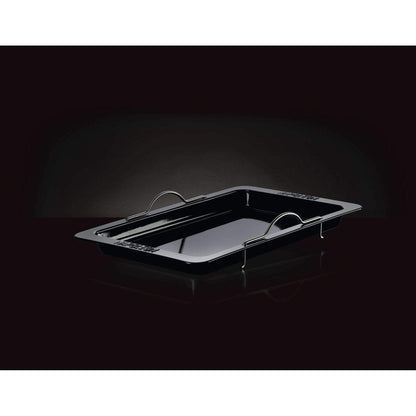 Napoleon Grill Roasting Pan - Porcelain Enameled, Drop-in Roasting Pan, 17.75 in x 28.6 in, Fits Prestige/Prestige PRO/Rogue Grills, Retractable Handles
