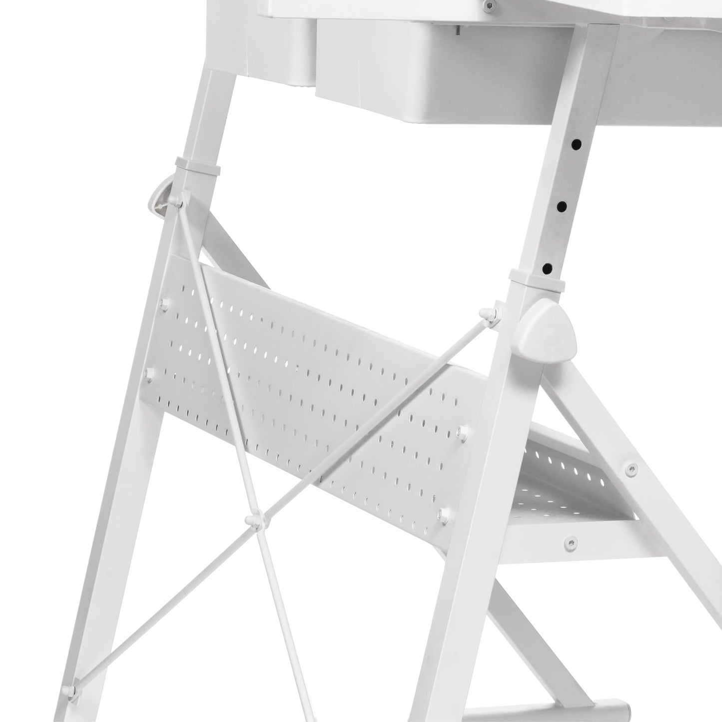 Artist's Loft Artists Loft Desk, Tilting Glass Top Adjustable Drafting Table, White, 55.9" x 23.6", 1-Pack