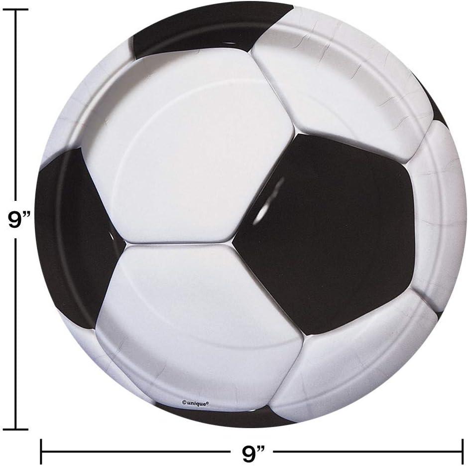 Soccer Ball Themed Birthday Party Plates & Napkins, Serves 16