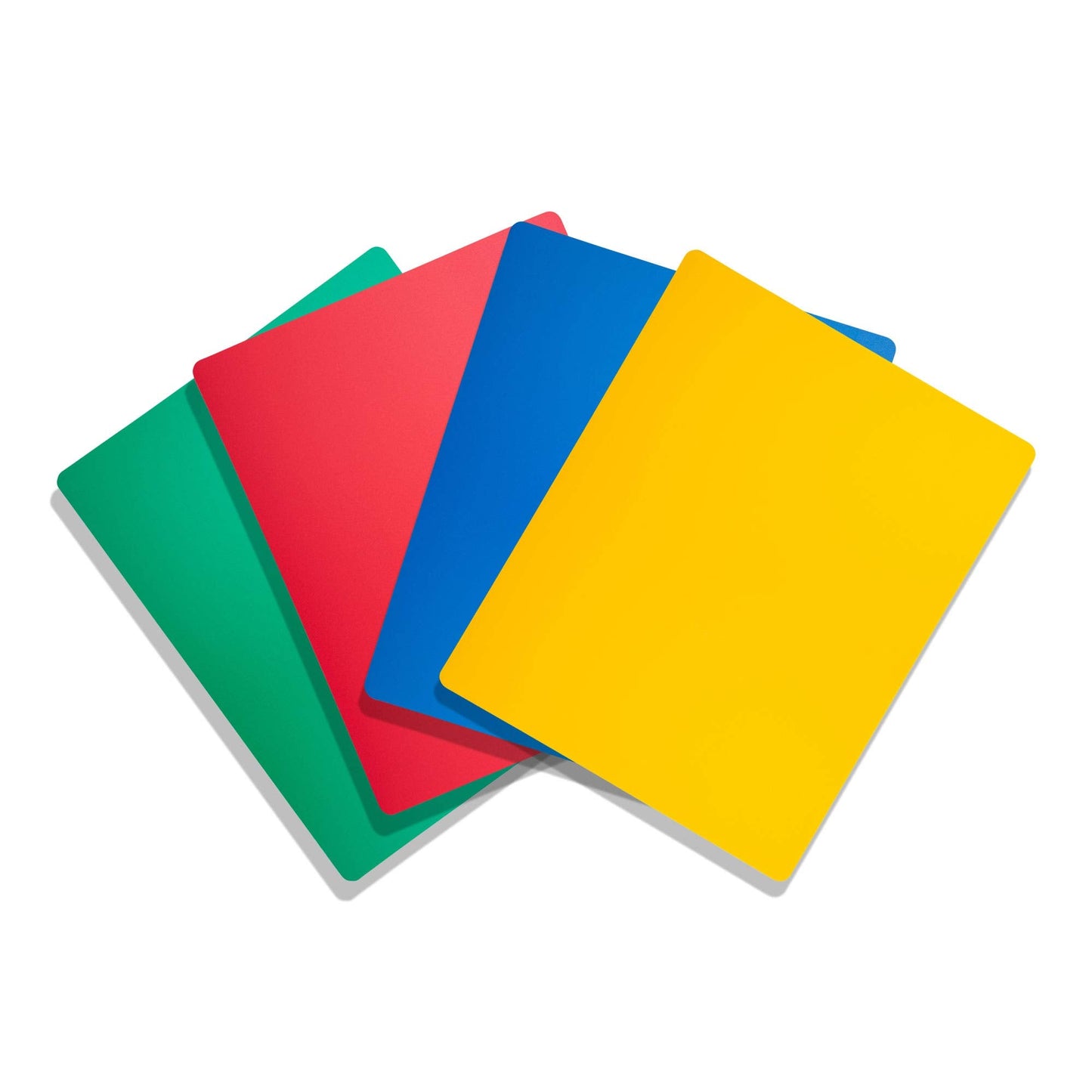 Professional Kitchen Cutting Board Mats - 15x12 Inch NSF Approved, Flexible 4 Color Set (Red, Blue, Green, Yellow) for Meat, Vegetables and Seafood (1/16" Thick)