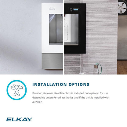 Elkay LBWDC00BKC Liv Pro In-Wall Commercial Filtered Water Dispenser Non-refrigerated Midnight