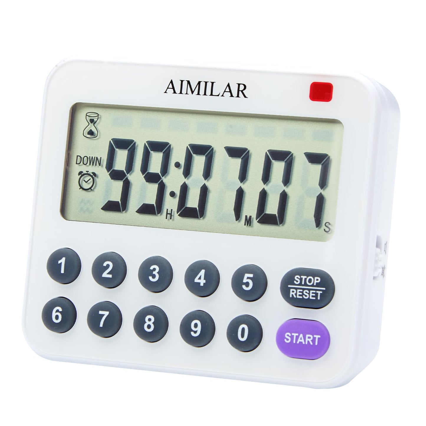 AIMILAR Magnetic Digital Kitchen Timer with Direct Numerical Keypad, Loud Alarm - 99Hr Countdown Count Up Timer for Cooking Baking Classroom, Batteries Included