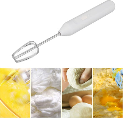 Electric Hand Blender, 3 in 1 Immersion Blender, Handheld Beater, Milk Frother, Coffee Blender, Kitchen Tools (White)